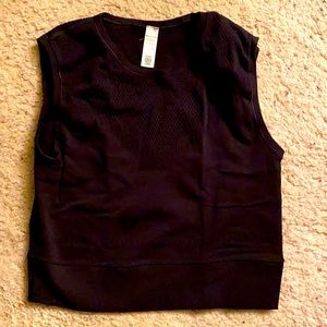 Athleta black stretch crop top